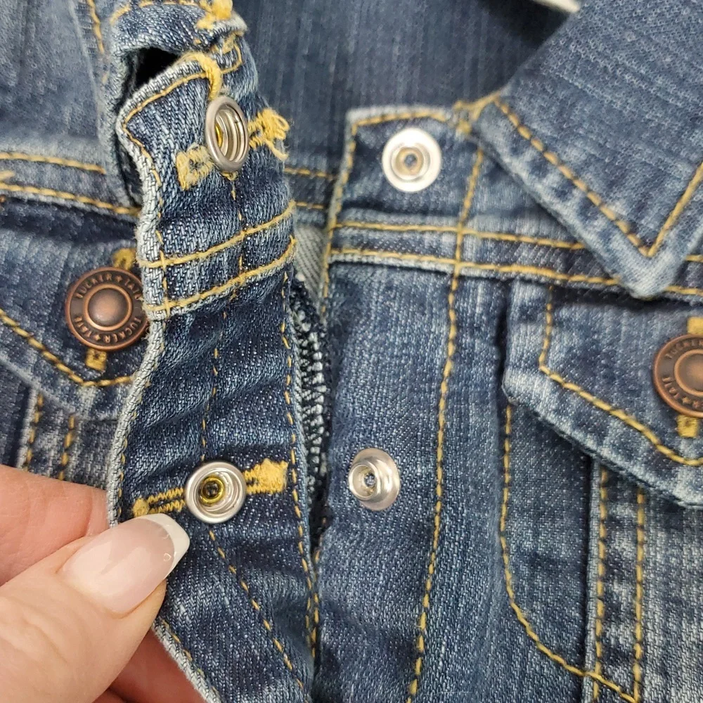 NWT Tucker and Tate girls Sz 2T denim vest jacket spring extra layer versatile - Picture 3 of 8
